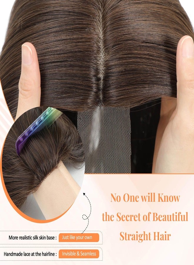 Ms Taj 18 Inch Hair Topper for Women with Thinning Hair - 6.5"X6.5" Long Layered Synthetic Hair Pieces - Fiber Wiglets for Ladies(12/4A) - Image 5